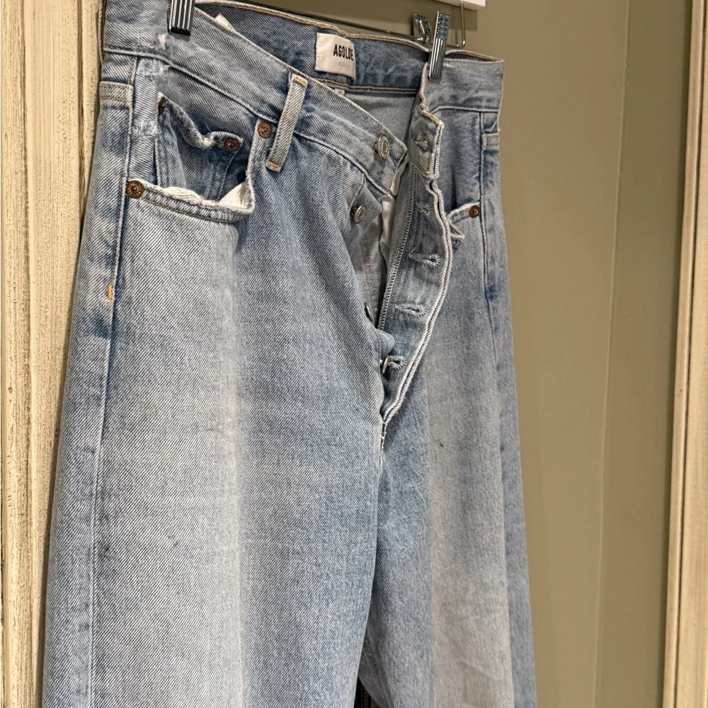 Women’s Agolde 90’s Jeans size 27 button fly cropped denim - Picture 4 of 16